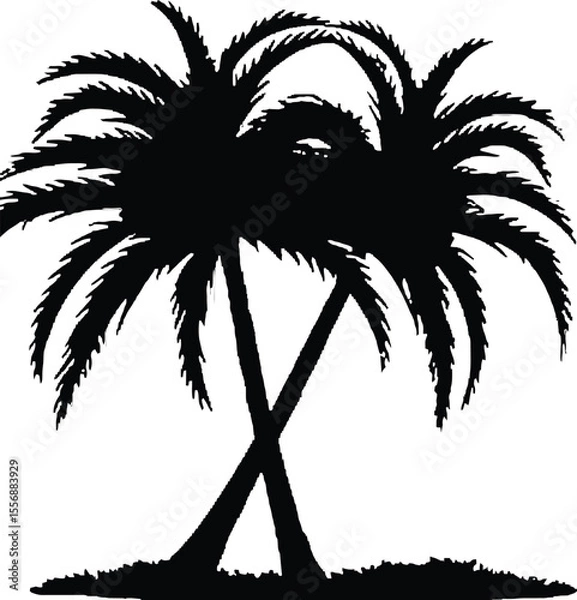 Obraz Silhouette Vector Art Plum Tree