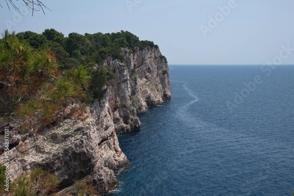 Obraz Scenic view of the cliffs in Adriatic sea