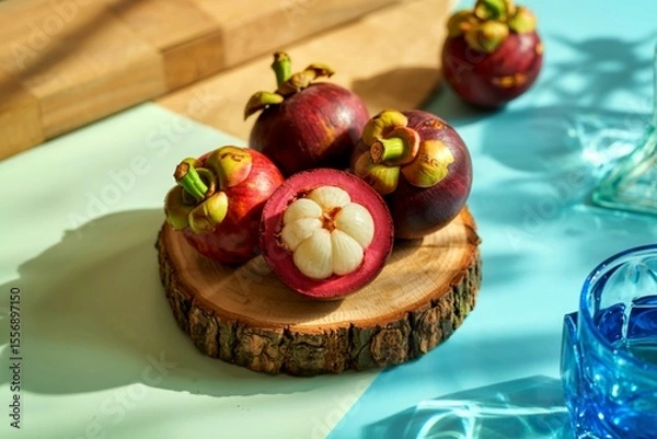 Obraz Composition of delicious exotic mangosteen