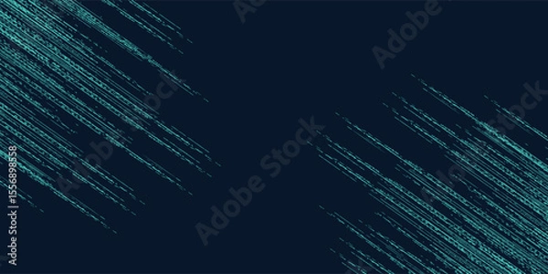 Fototapeta Minimal Abstract turquoise Grunge Scratch Background Template, vector illustration