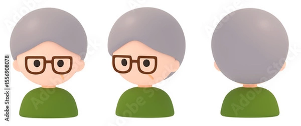 Fototapeta 上半身 おじいさんアイコン