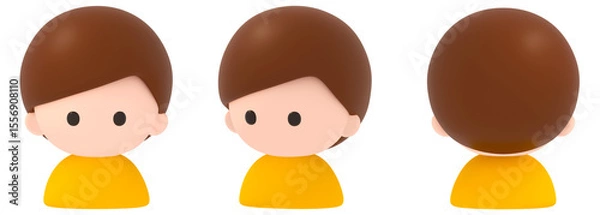 Obraz 上半身 男の子アイコン