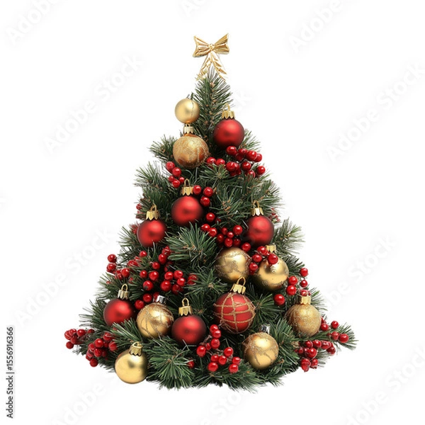 Obraz christmas tree isolated on transparent background 