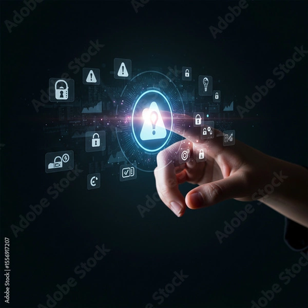 Fototapeta Touchscreen Interaction for Workflow Management: Using AI Technology for Project Scheduling and Deadline Tracking