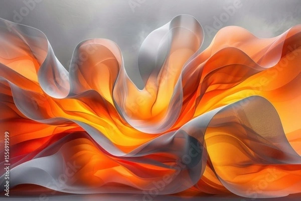 Fototapeta Vibrant Dynamic Ribbons Enhancing Visual Flow and Energetic Motion