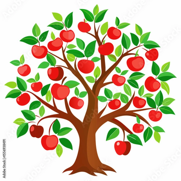 Obraz vector apple tree