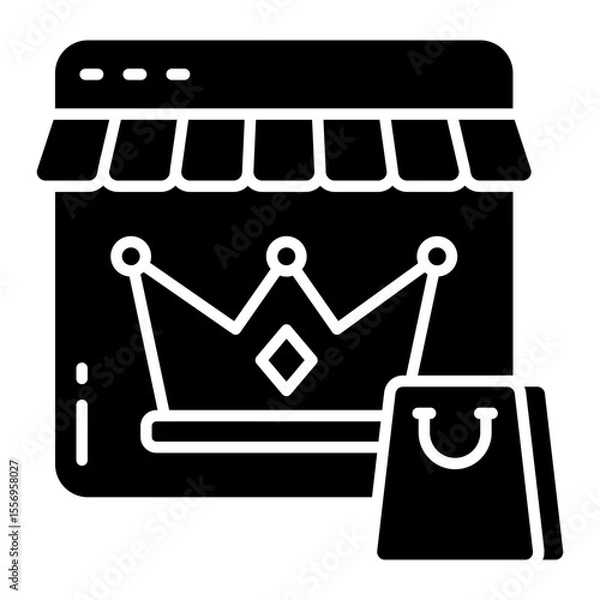 Obraz A unique design icon of premium website