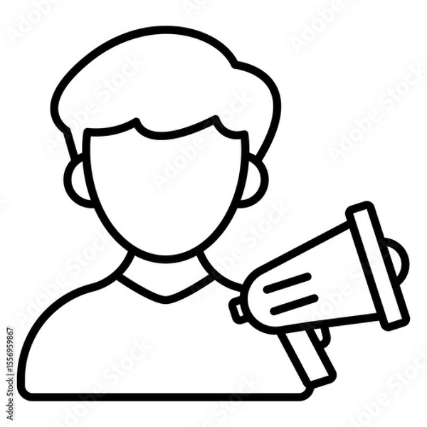 Fototapeta An icon design of announcer