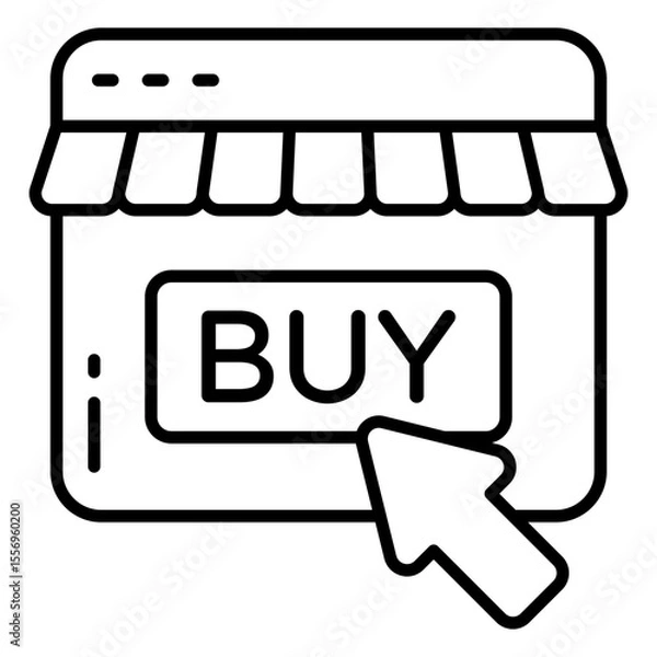 Obraz An icon design of buy button