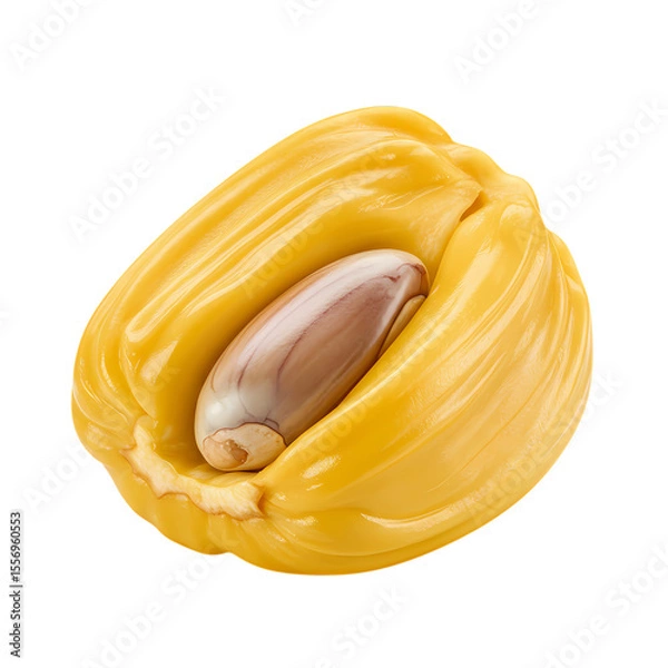 Fototapeta Jackfruit: Close-Up of a Vibrant, Ripe Jackfruit Aril with Seed