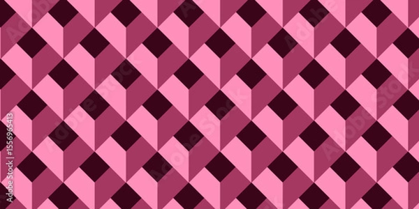 Obraz Illustration decoration colorful seamless material pattern square design.	