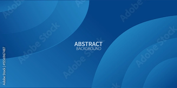 Fototapeta Abstract blue color background. Dynamic shapes composition. Vector illustration