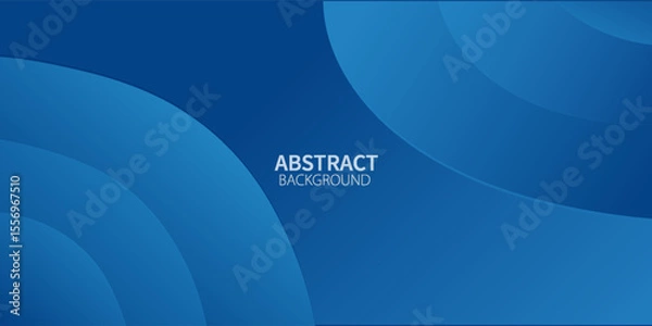Fototapeta Abstract blue color background. Dynamic shapes composition. Vector illustration