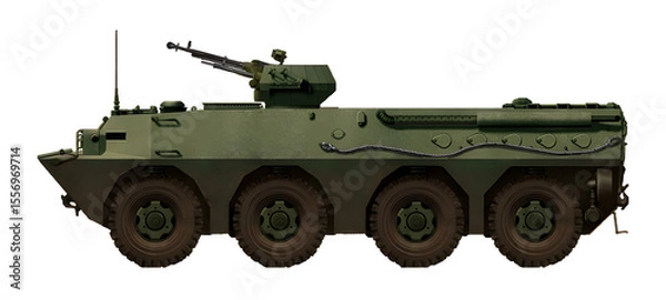 Fototapeta Perun APC (Concept of a new armored personnel carrier for the Croatian army, with a 12.7mm machine gun)