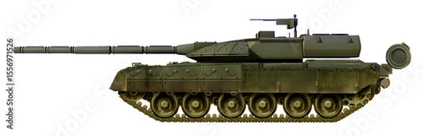 Fototapeta MBT concept, based on the T-80 tank, known as Object-640 Black Eagle with a 120mm gun