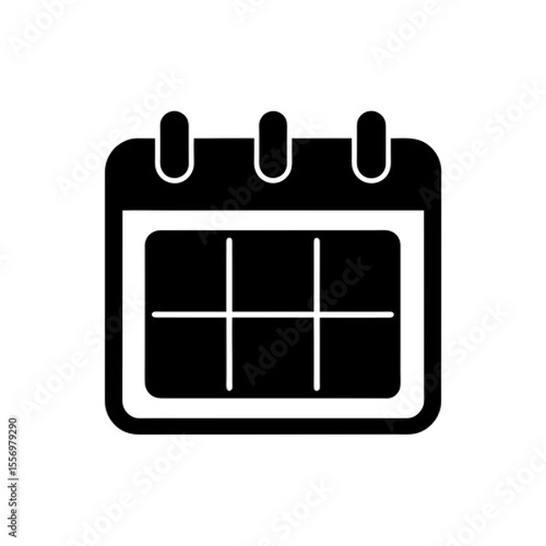 Fototapeta Calendar Date Icon Vector with Flat and Clean Isolated Look