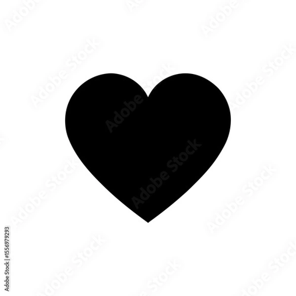 Fototapeta Wishlist Heart Icon Vector with Flat and Clean Isolated Design