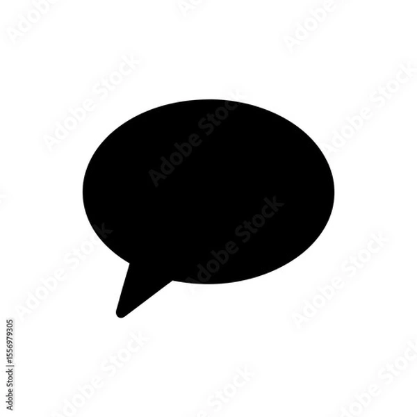 Fototapeta Chat Bubble Icon Vector in Flat and Clean Isolated Style