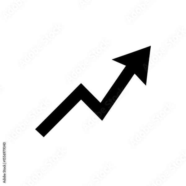 Fototapeta Investment Arrow Icon Vector with Flat and Clean Isolated Style