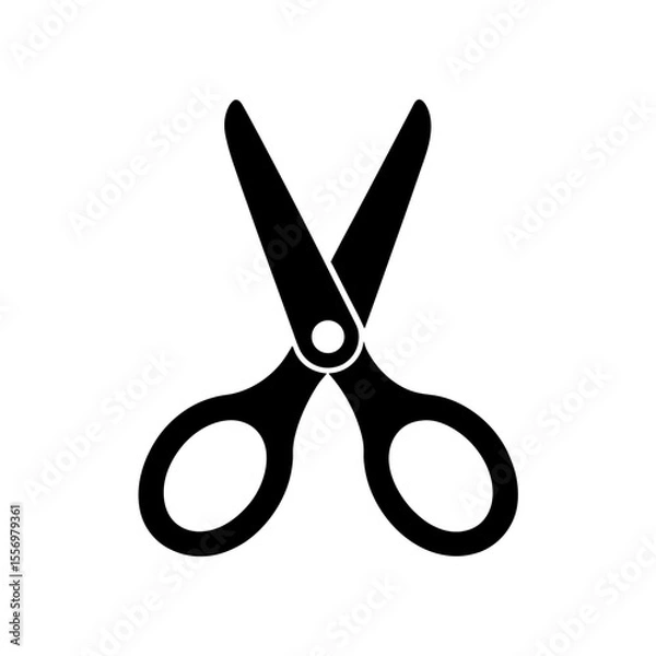 Fototapeta Scissors Icon Vector in Flat and Clean Isolated Style