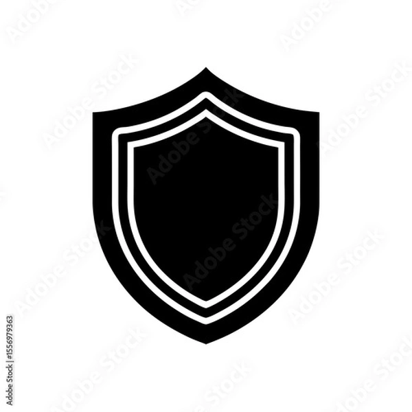 Fototapeta Security Badge Icon Vector in Flat and Clean Isolated Design