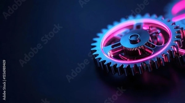 Fototapeta Close-up of a gear or mechanism. the gear is made up of multiple teeth and grooves, with a circular center. the teeth are arranged in a way that they form a ring around the center of the gear.