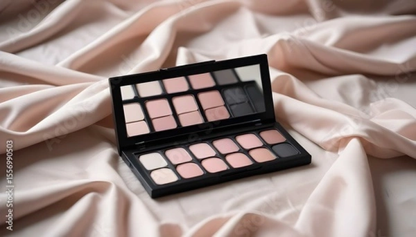 Fototapeta make up palette with brush