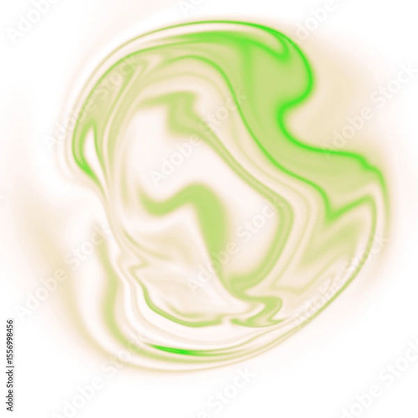 Fototapeta Psychedelic Fluid Swirl: Vibrant orange and green abstract liquid marble design element PNG