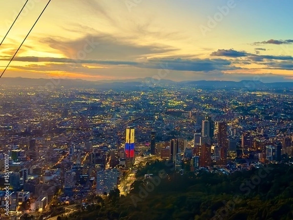 Obraz Bogotá von Oben vom Berg Monserrate (Kolumbien)