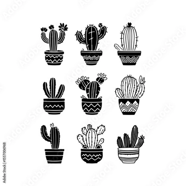Fototapeta Silhouette design elements for design universal template, simple template design isolated on white background.
