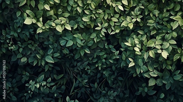 Obraz Lush Green Leaf Wall Texture. (20)