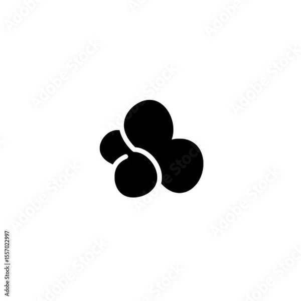 Fototapeta Popcorn Burst Abstract: An artistic rendition of a popcorn explosion in minimalistic black against a clear backdrop, capturing the essence of snack food and fun.