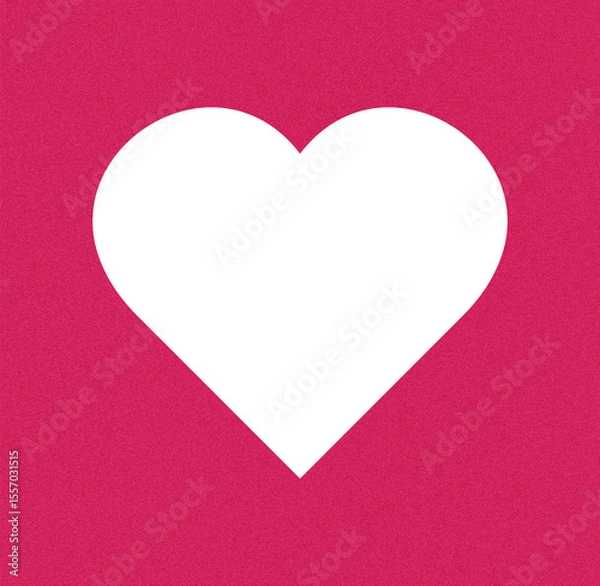 Fototapeta  Pink Heart Photo Frame with Grainy Texture