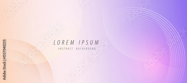 Fototapeta Elegant pastel abstract background blending soft orange and purple hues with curved shapes. Perfect for beauty, wellness, and branding.