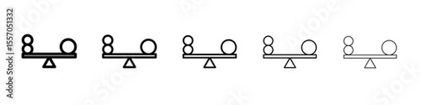 Obraz balancing icon vector outline symbol or illustration