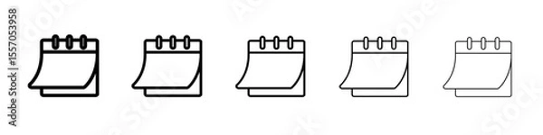 Fototapeta calender icon vector outline symbol or illustration