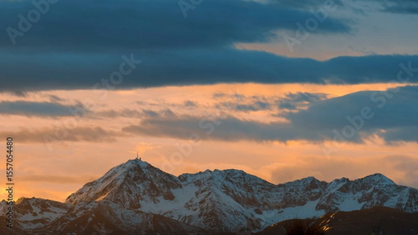 Fototapeta pic du midi bleu