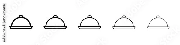 Fototapeta cloche icon vector outline symbol or illustration