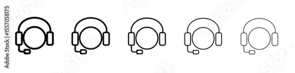 Fototapeta customer service icon vector outline symbol or illustration