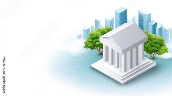 Obraz A modern illustration of seamless online banking and digital loan management
