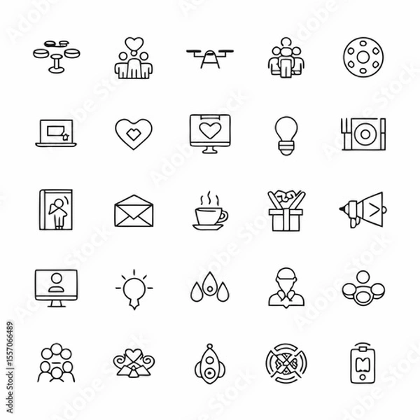 Fototapeta drone and aerial tech icons             (1)