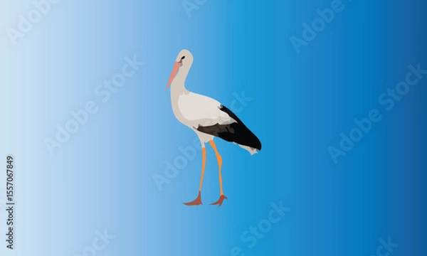 Fototapeta Vector stork design fully editable high quality