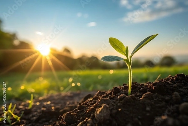 Obraz seedling in the soil