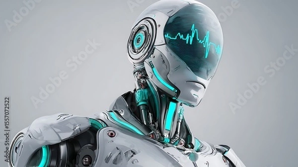 Fototapeta 未来を象徴する洗練されたヒューマノイドロボット