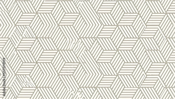 Obraz Modern Geometric Pattern With Lines And Cubes Repeating Seamlessly
