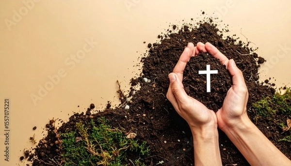 Fototapeta The Divine Restoration, A Symbolic Representation of Renewal and Hope Through Faith