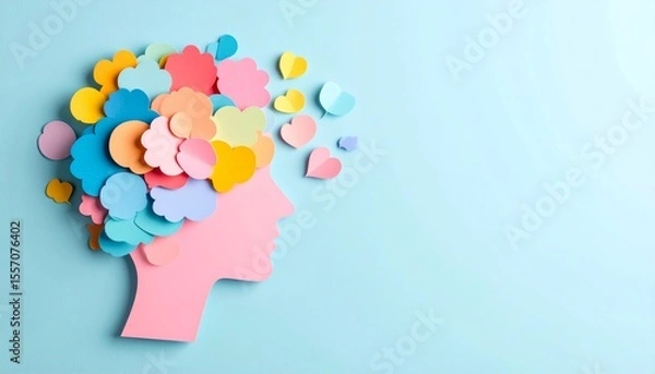 Fototapeta Colorful Thoughts, Abstract Representation of a Positive Mindset Concept