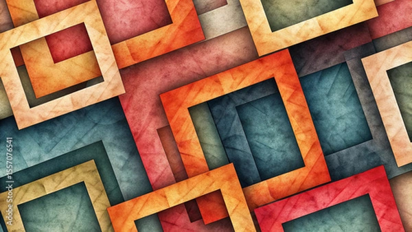 Obraz Abstract Square Patterned Background Texture With Vintage Feel