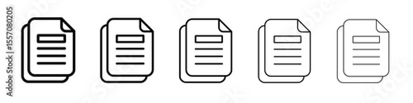 Fototapeta papers icon vector outline symbol or illustration