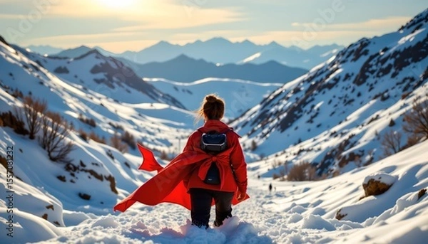 Obraz snow, winter, mountain, ski, mountains